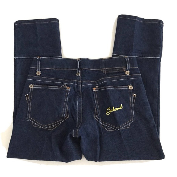 Marithe Francois Girbaud | Graphic Print Crop Womens Size 28 Blue Denim - Picture 4 of 13